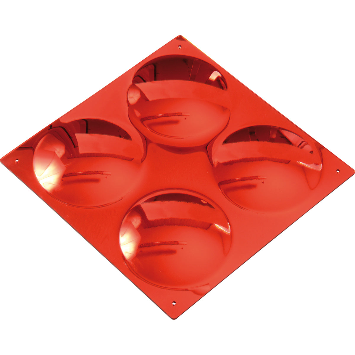 Farbige Spiegel, gewölbt, 33 × 33 cm, 4er-Set