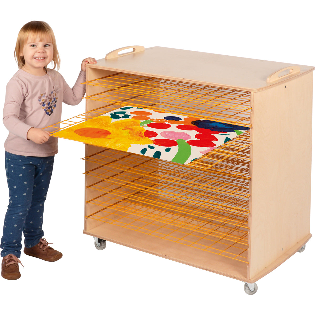 Papiertrockenständer mit Rollen