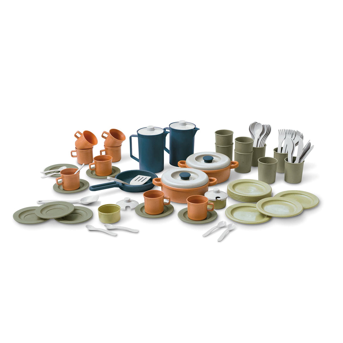 Kaffee- und Ess-Set aus Zuckerrohr, 79 Teile