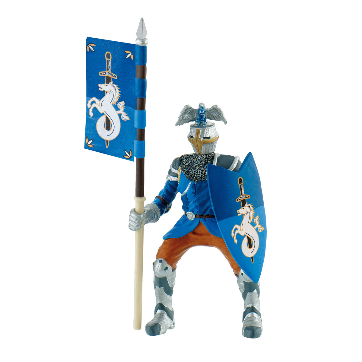 Ritter-Spielfiguren – Turnierritter blau