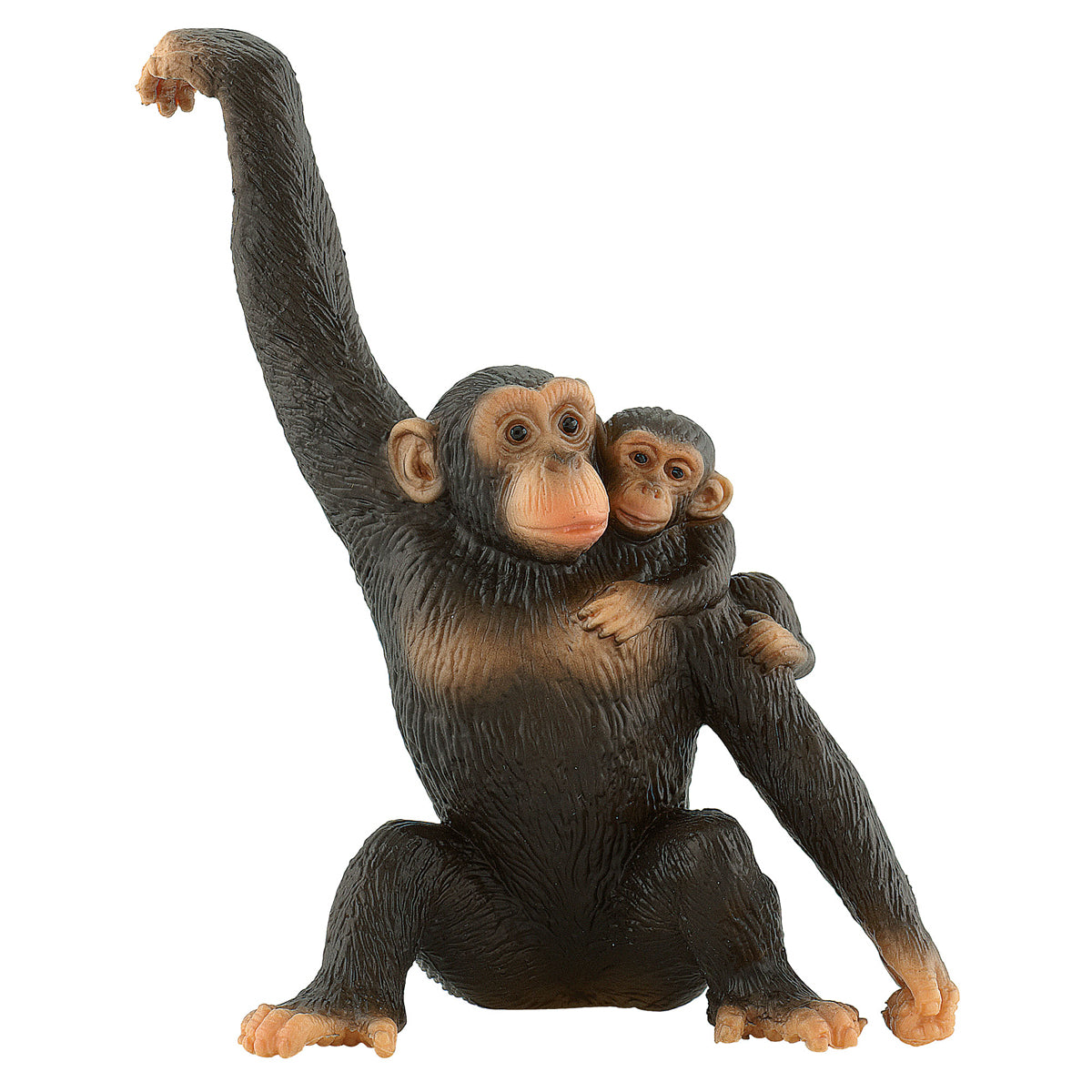 Zootier-Spielfiguren – Affenmama mit Kind