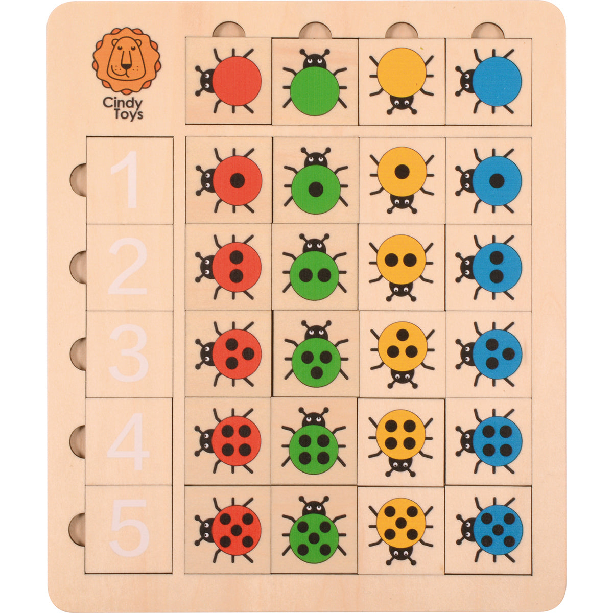Marienkäfer-Zahlenpuzzle