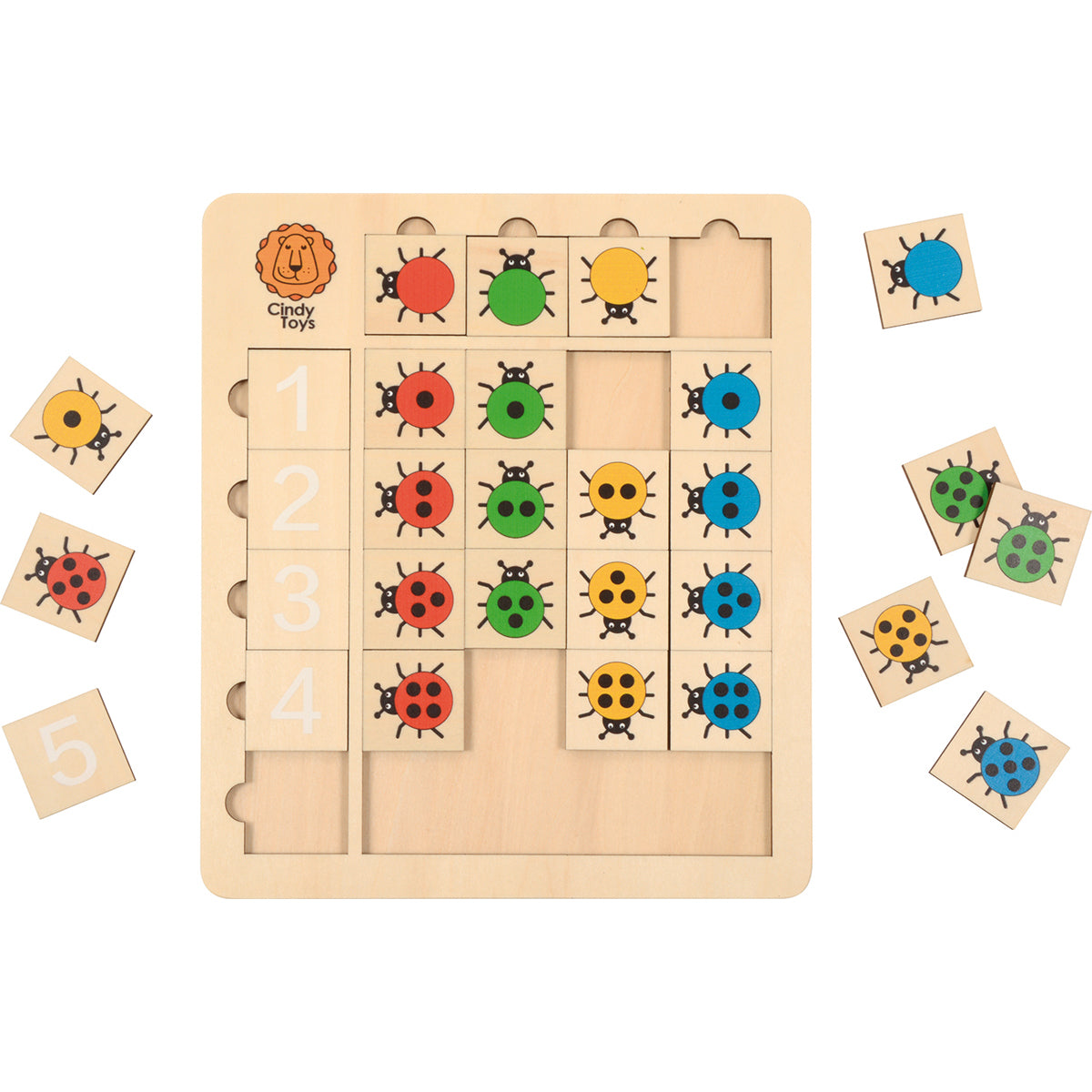 Marienkäfer-Zahlenpuzzle