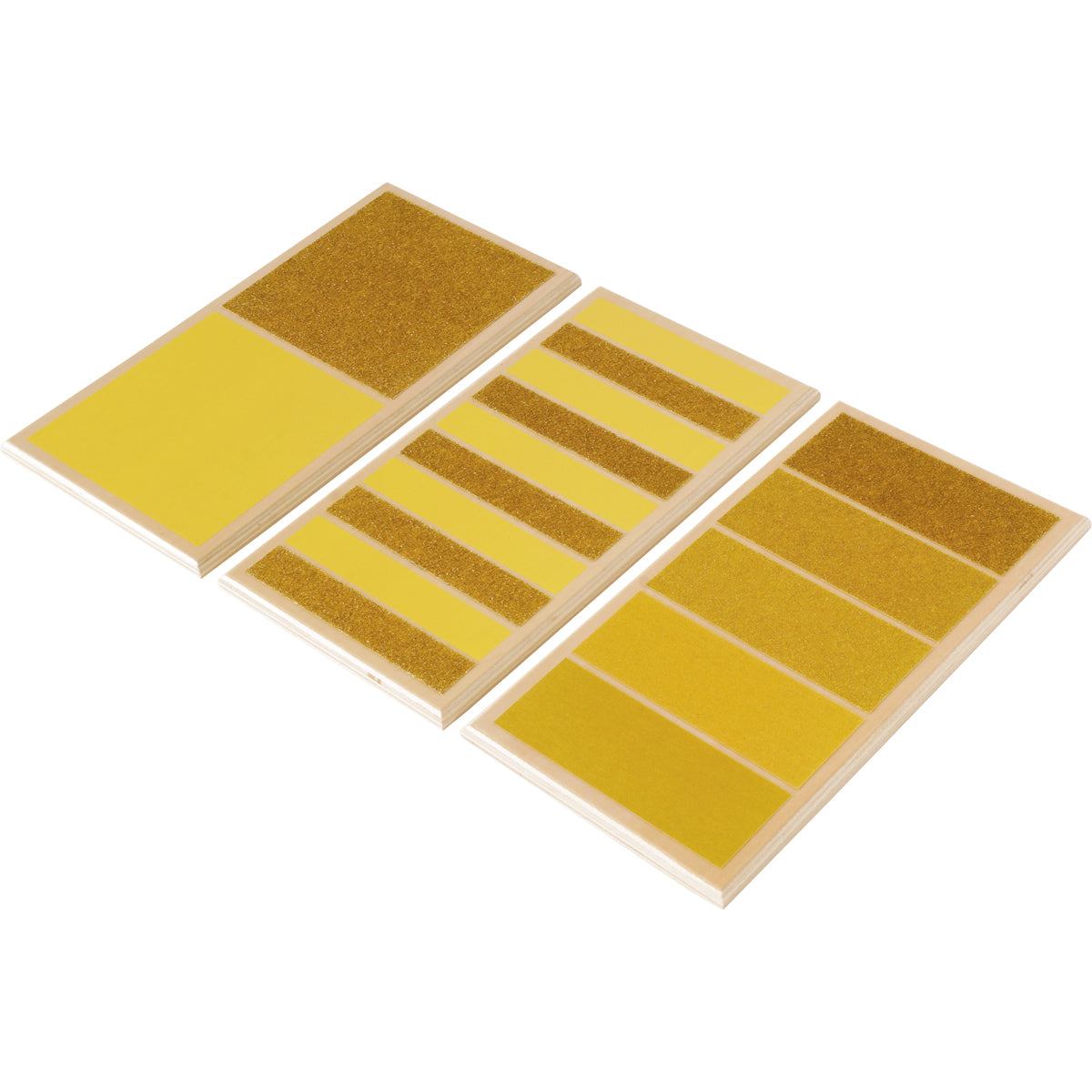 Montessori-Tastbretter rau-glatt, 3 Stück