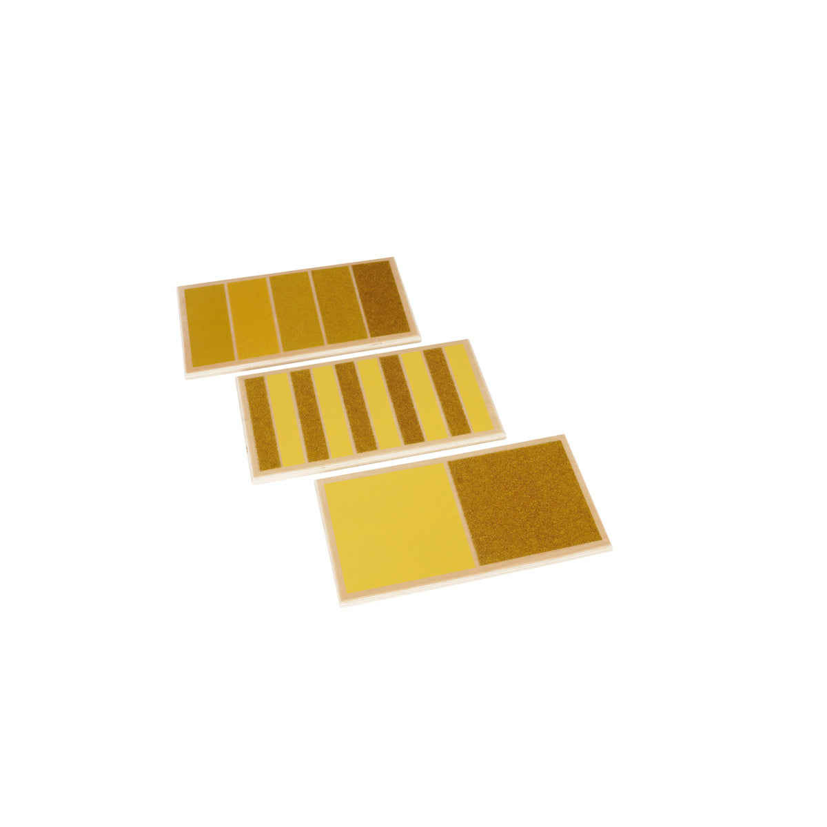 Montessori-Tastbretter rau-glatt, 3 Stück