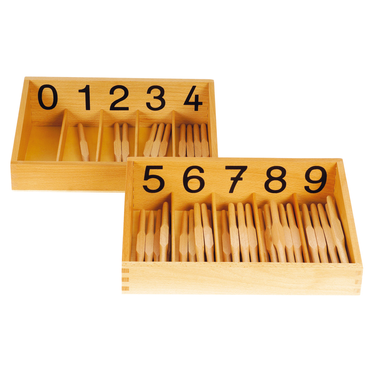 Montessori-Spindelkästen 0–9