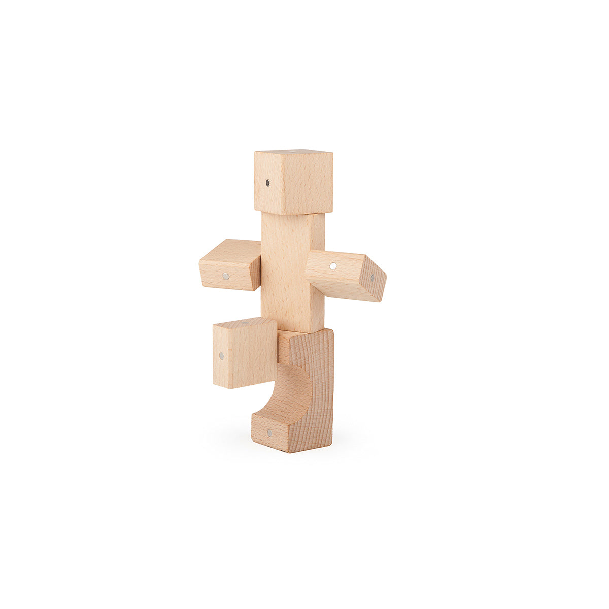 Kooglo magnetische Holzbausteine, 300 Teile in Holzkiste
