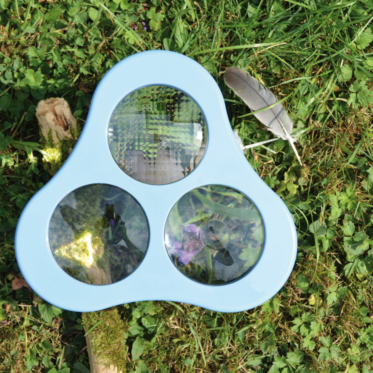 Riesenstandlupe mit 3 Gläsern