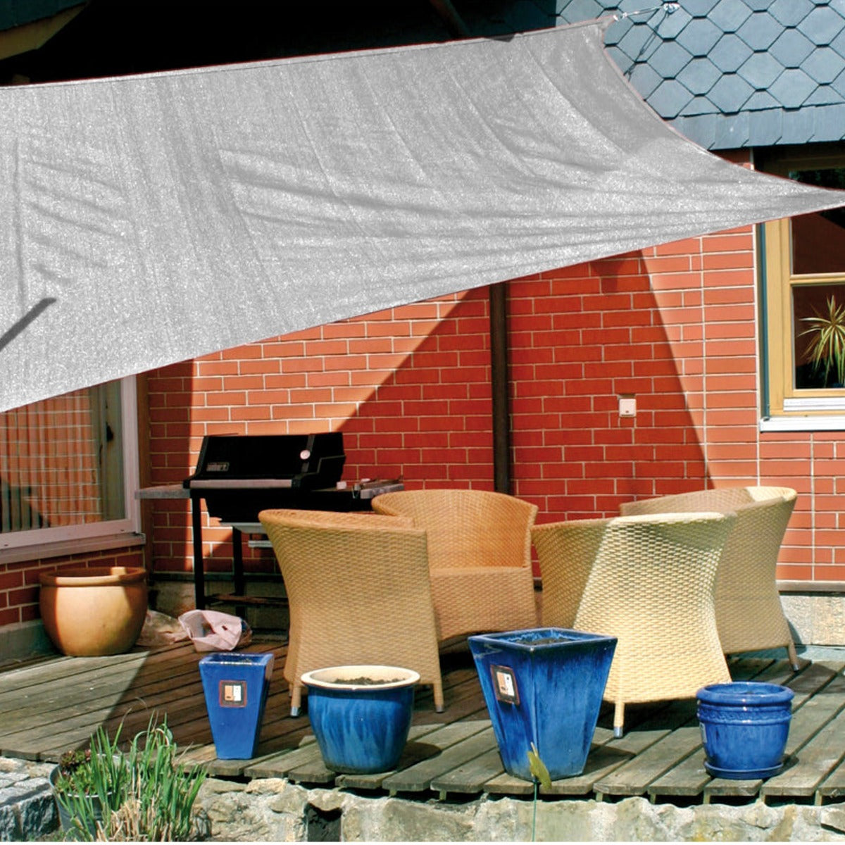 Sonnensegel quadratisch – grau
