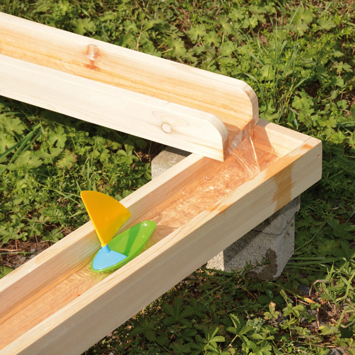 Wasserbahn aus Holz, 12-teilig