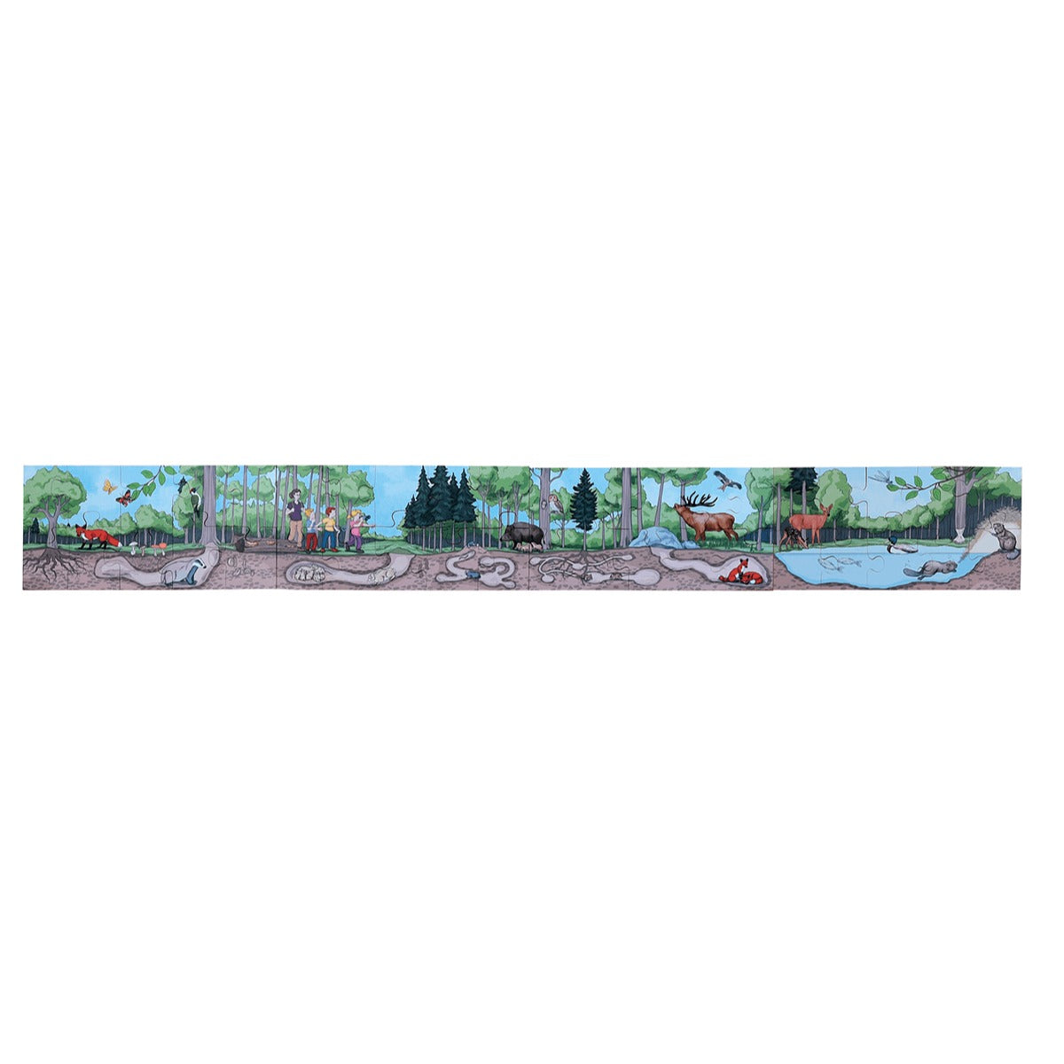 Bodenpuzzle „Entdecke den Wald“, 40-teilig