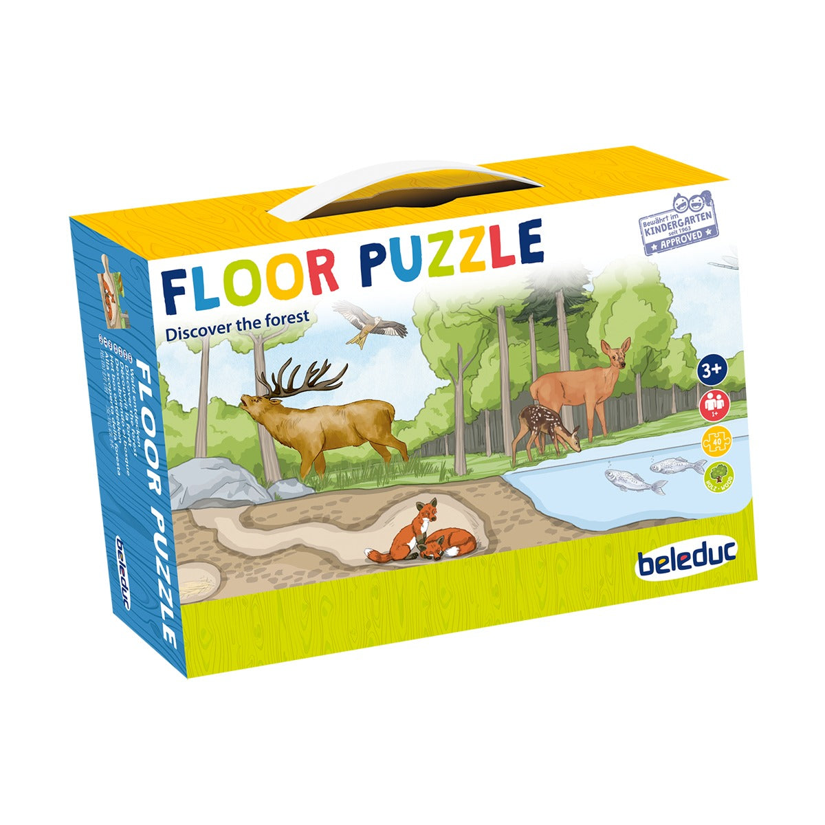 Bodenpuzzle „Entdecke den Wald“, 40-teilig