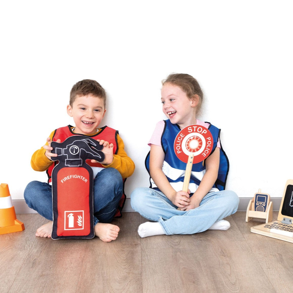 Rollenspiel-Set „Feuerwehr & Polizei“