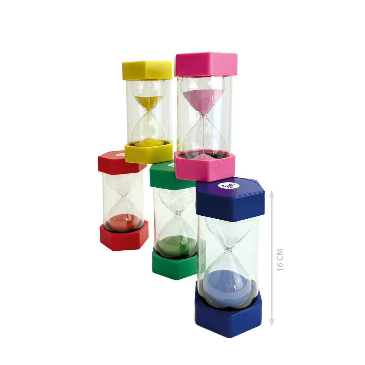 Sanduhren, 5er-Set, 16 cm