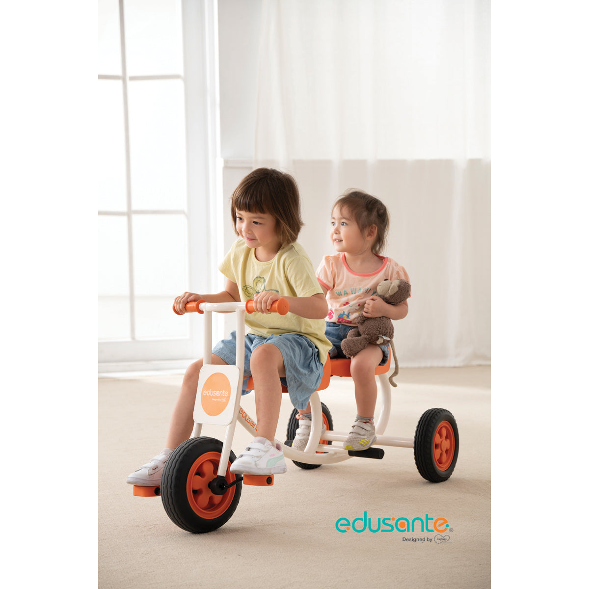 Edusante Taxi-Dreirad für 2 Kinder – Bild 4
