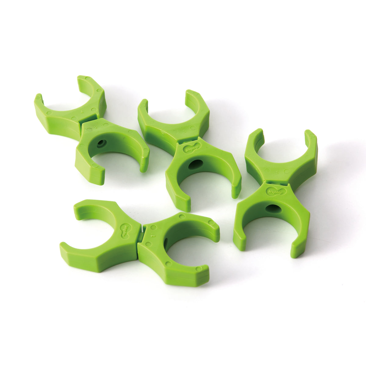 Ersatzteile für Motorik-Set – Clip B grün für Stangen, 12 Stück