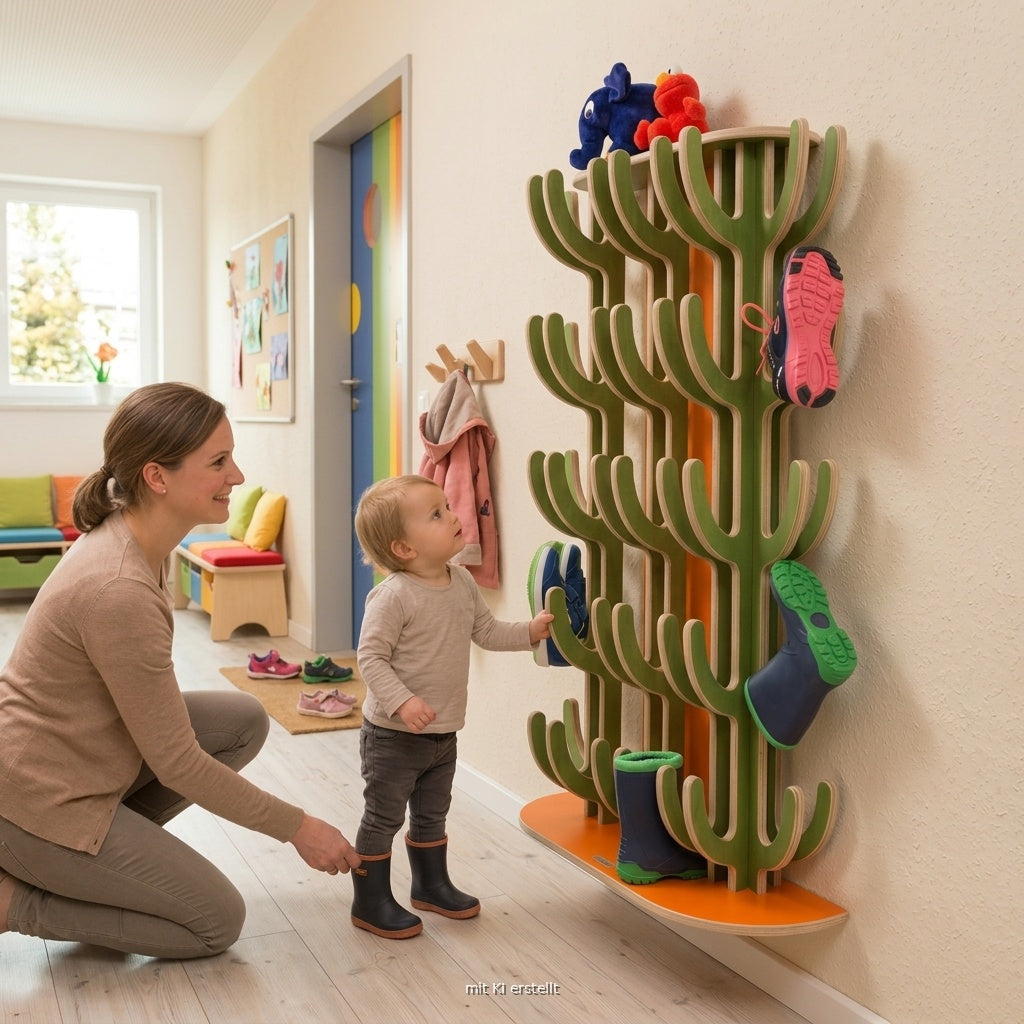 Stiefelkaktus an der Wand