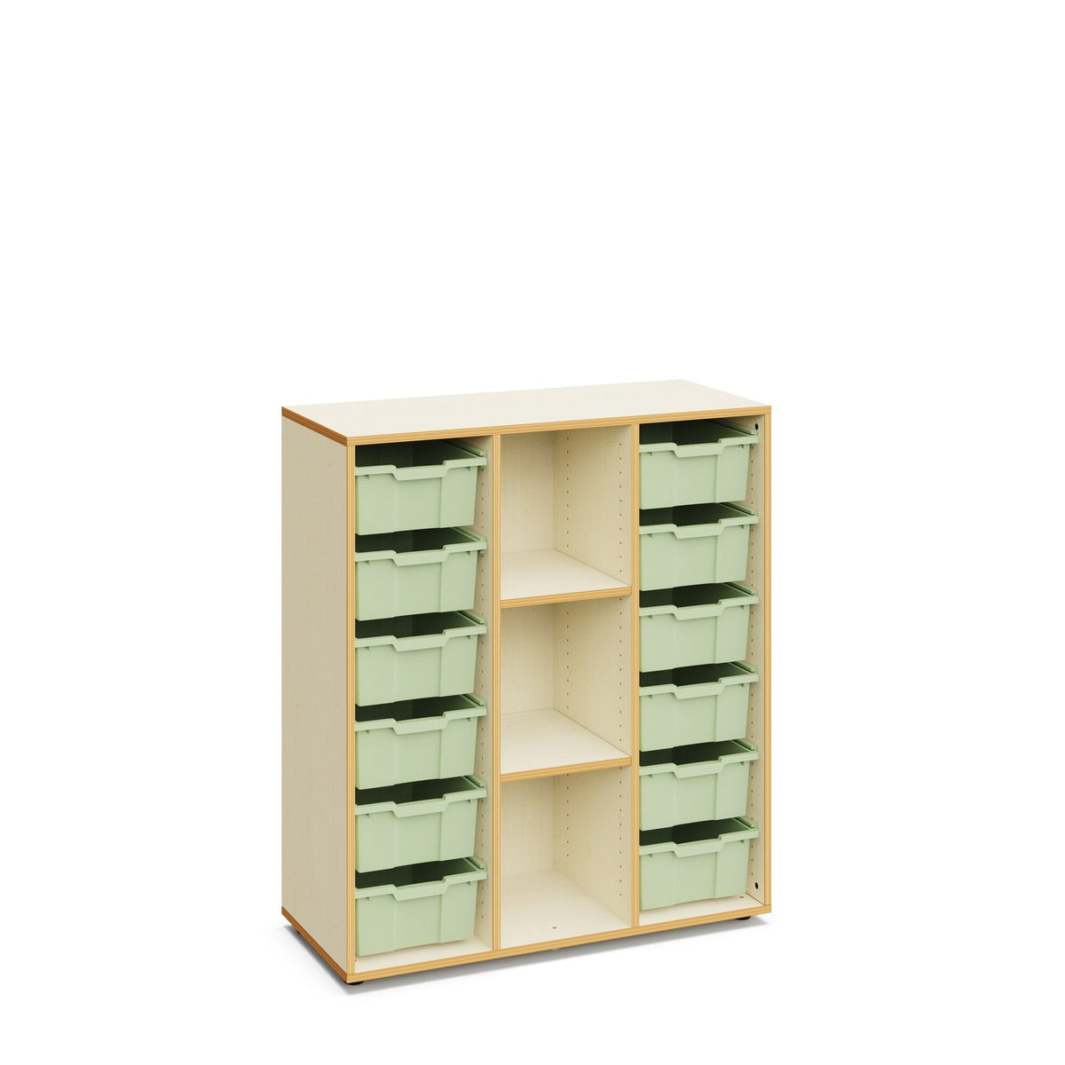 Blair Regal mit 12 hohen Boxen – Hellgrün