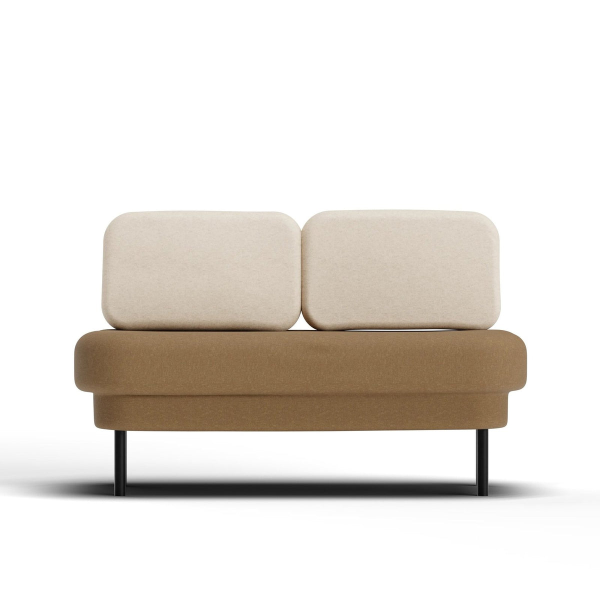 Jano Zweisitzer-Sofa – Beige/Braun