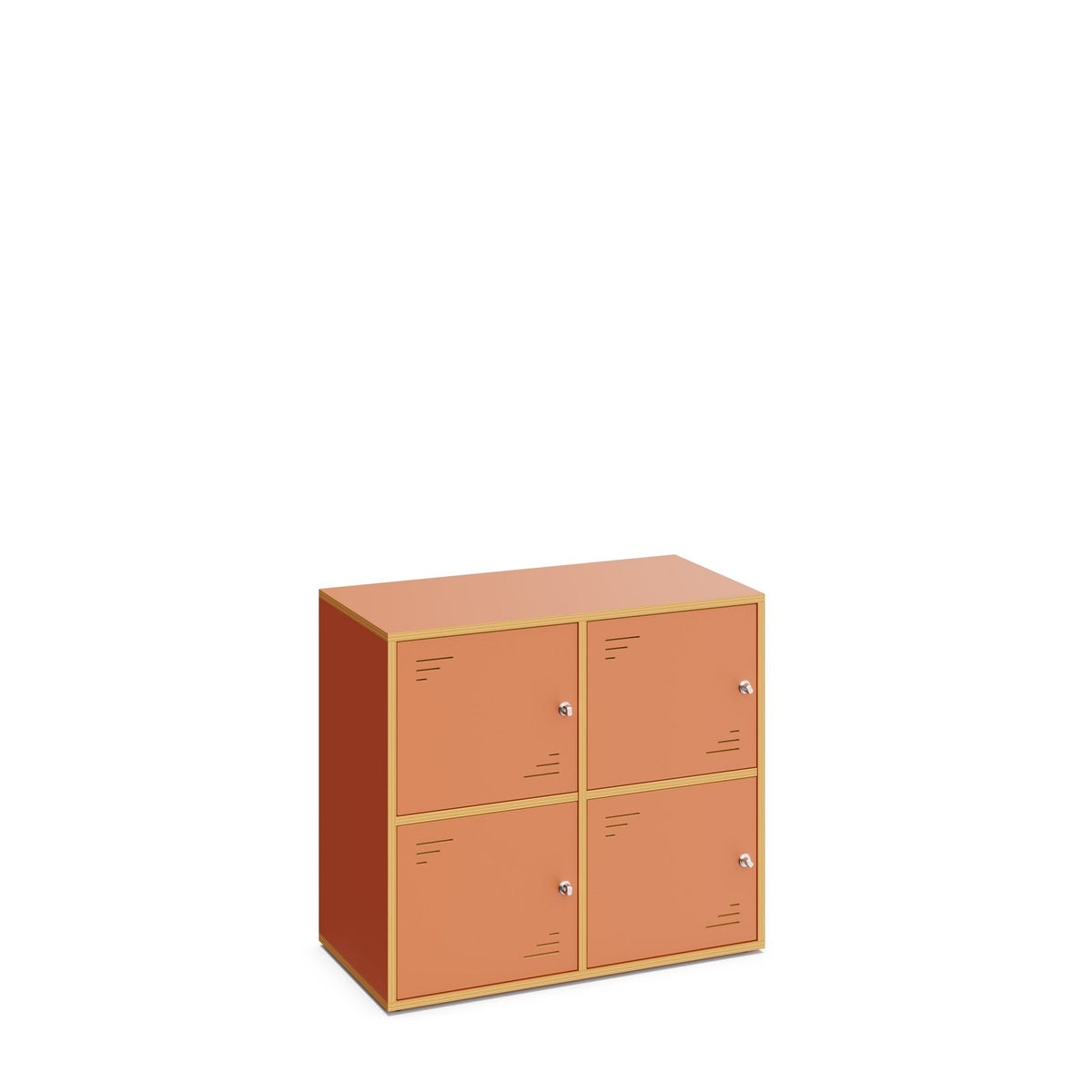 Locky Schließfachschrank 2×2 – Hellterracotta