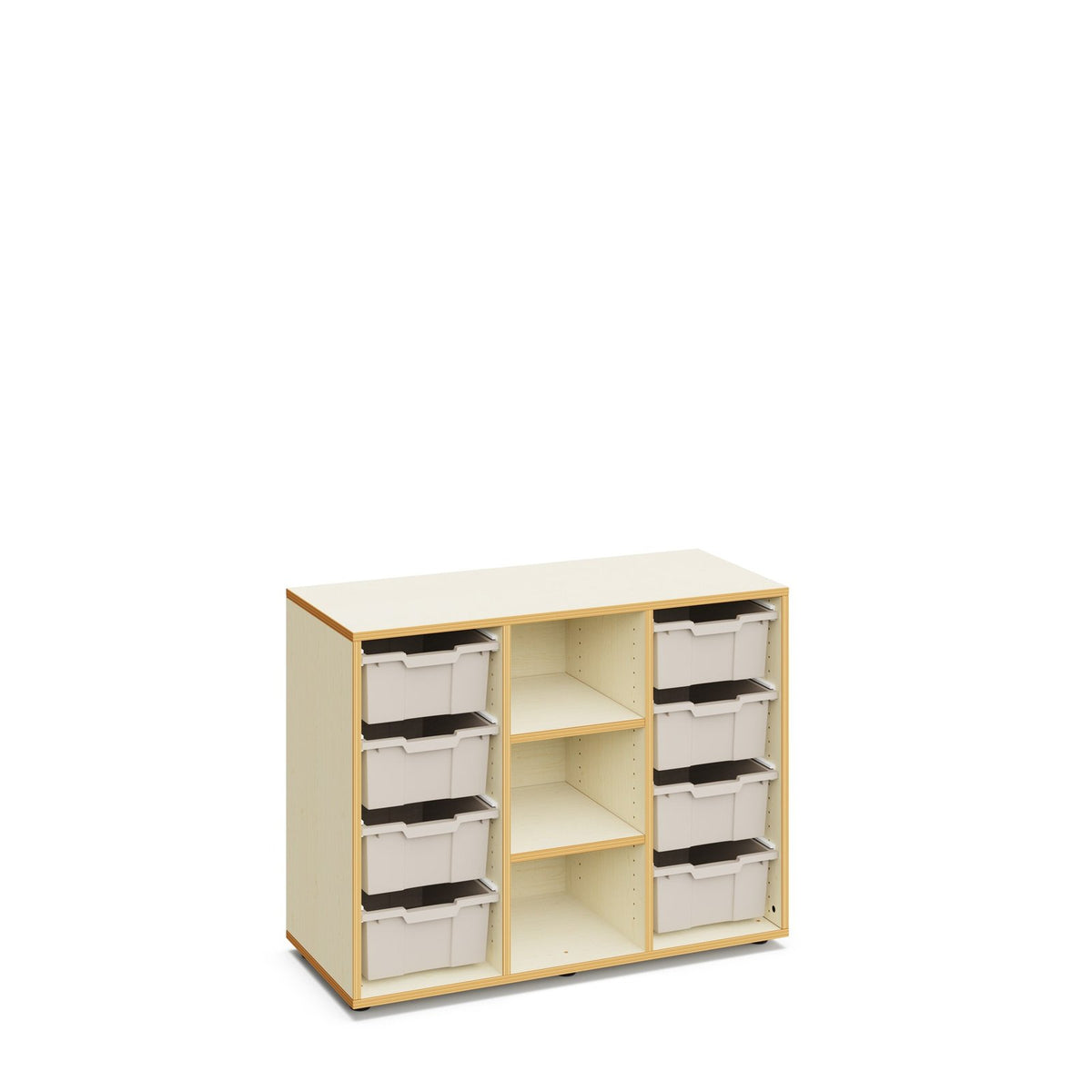 Lucy Regal mit 8 hohen Boxen – Warmes Grau