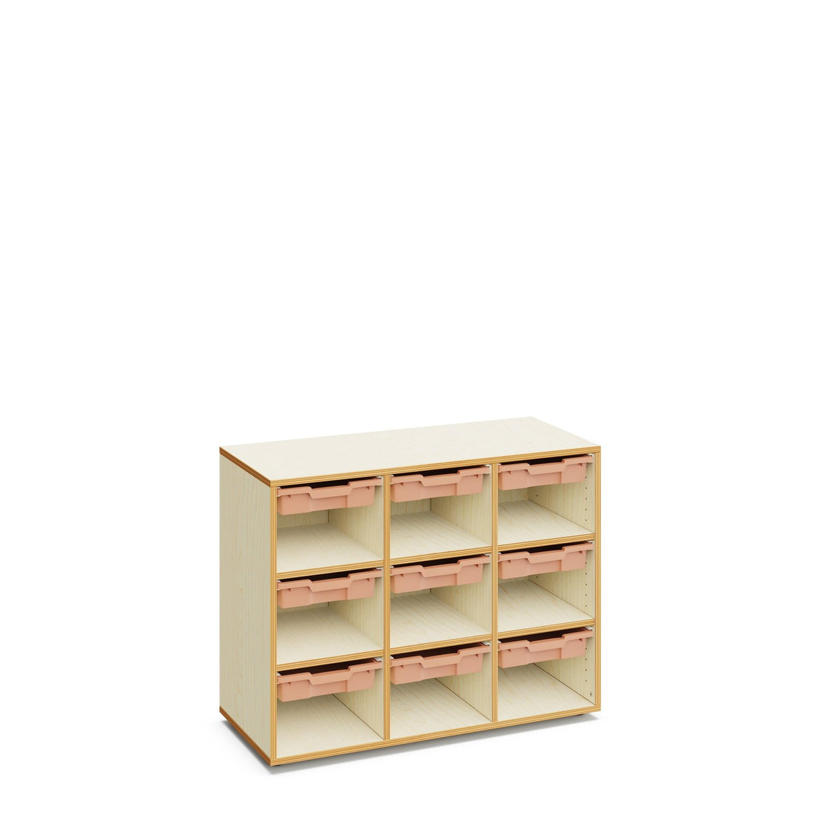 Merit Regal mit 9 flachen Boxen – Hellterracotta