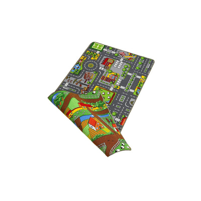 Duoplay Spielteppich „City und Farm“, 100 × 190 cm