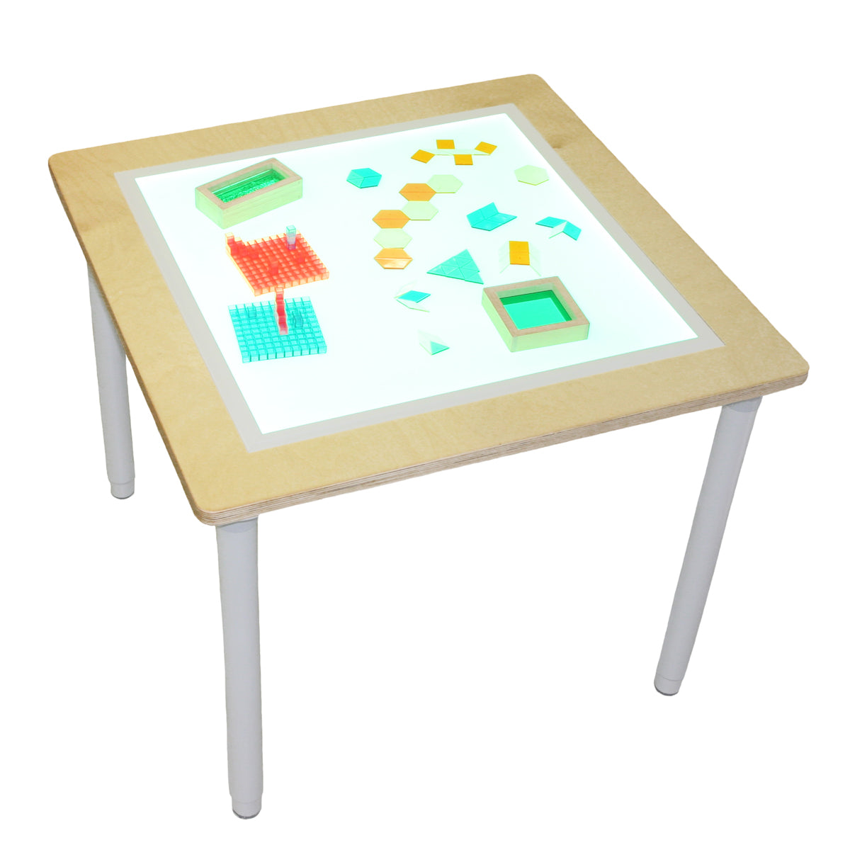 Leuchttisch, farbig, 75 × 75 cm