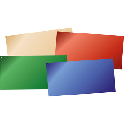 Farbige Spiegel, flach, 40 × 80 cm, 4er-Set