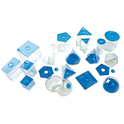 Geometrische Körper transparent, 17 Teile