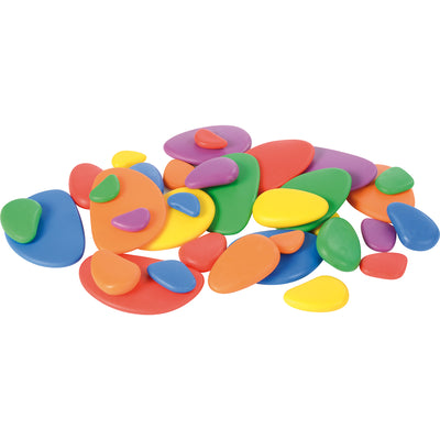 Regenbogen-Kieselsteine, 36 Stück