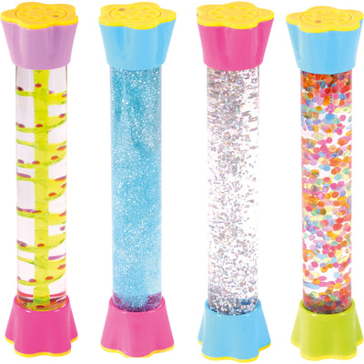 Wasserröhren mit Glitter, Perlen und Spirale