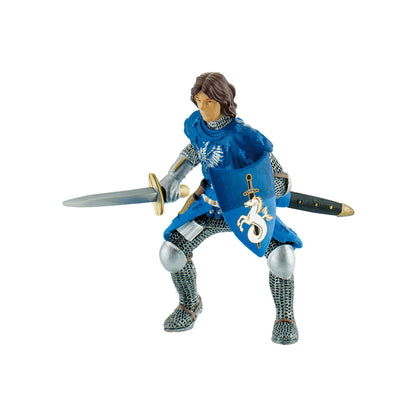 Ritter-Spielfiguren – Prinz mit Schwert blau