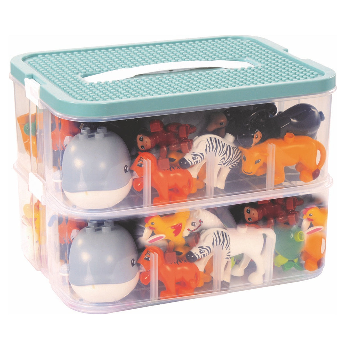 Klemmbaustein-Set Junior Tiere und Zäune, 100 Teile – Bild 2