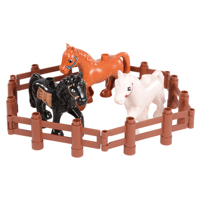 Klemmbaustein-Set Junior Tiere und Zäune, 100 Teile – Bild 3