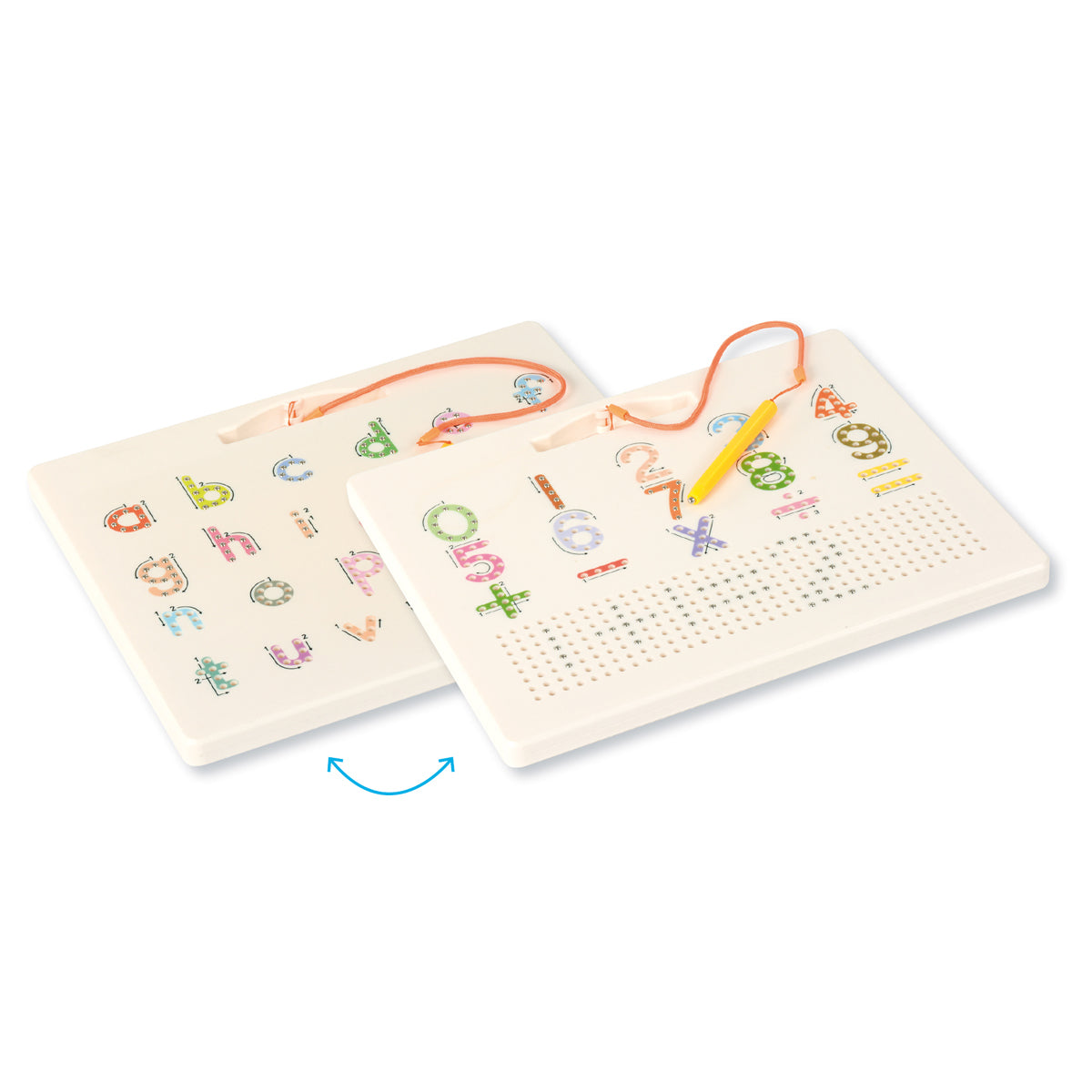 Magnet-Schreibtafel für Buchstaben und Ziffern – Ziffern und Kleinbuchstaben