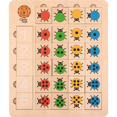 Marienkäfer-Zahlenpuzzle