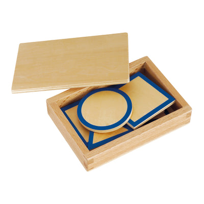 Montessori-Geometrische Grundtäfelchen im Kasten