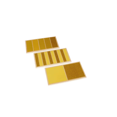 Montessori-Tastbretter rau-glatt, 3 Stück