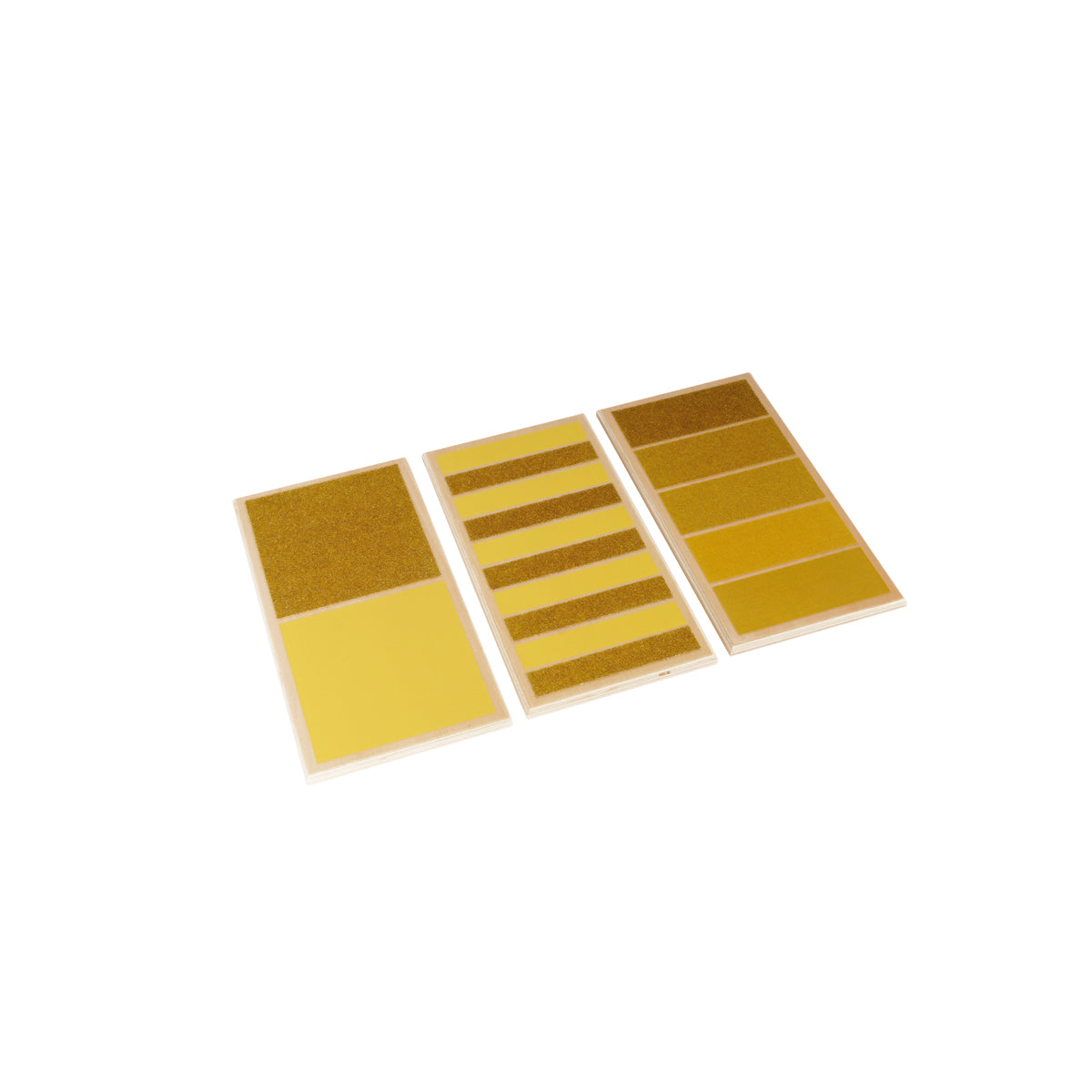 Montessori-Tastbretter rau-glatt, 3 Stück