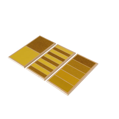 Montessori-Tastbretter rau-glatt, 3 Stück