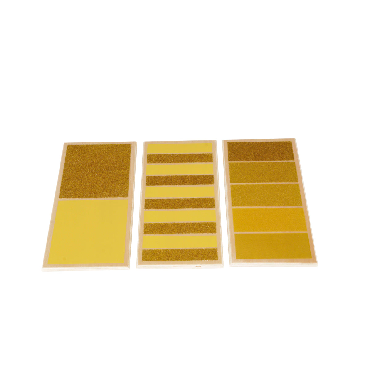 Montessori-Tastbretter rau-glatt, 3 Stück