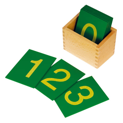 Montessori-Kasten für Sandpapier-Ziffern