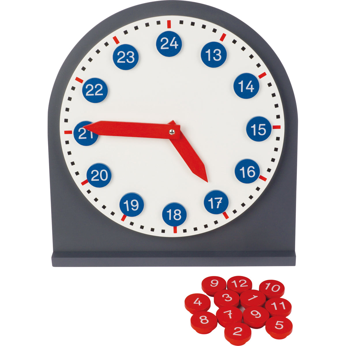 Montessori-Uhr mit herausnehmbaren Ziffern