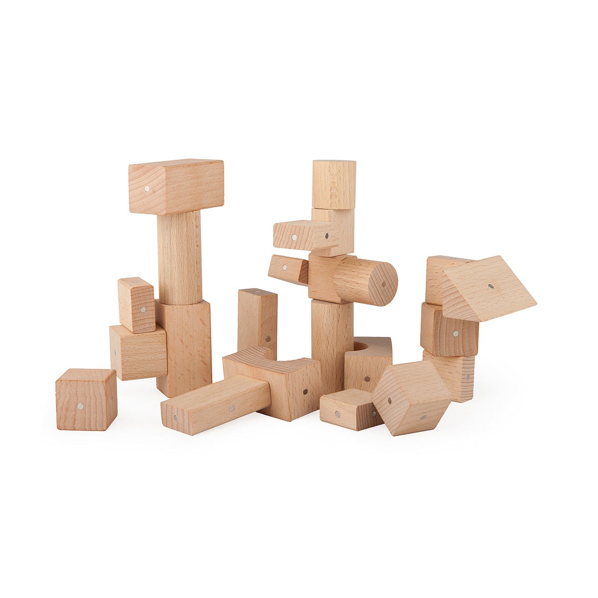 Kooglo magnetische Holzbausteine, 100 Teile
