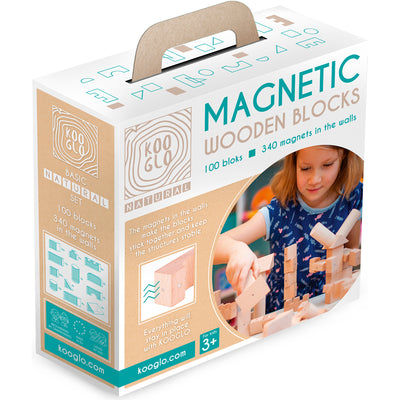 Kooglo magnetische Holzbausteine, 100 Teile – Bild 2