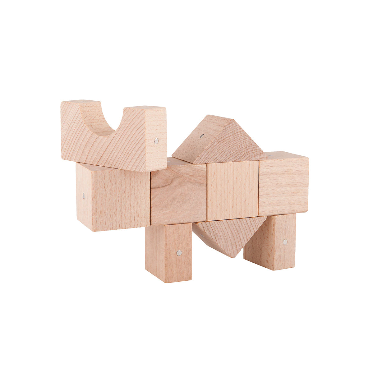 Kooglo magnetische Holzbausteine, 300 Teile in Holzkiste – Bild 3