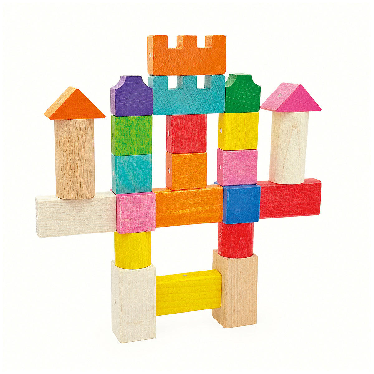 Kooglo magnetische Holzbausteine, 300 Teile in Holzkiste – Bild 9