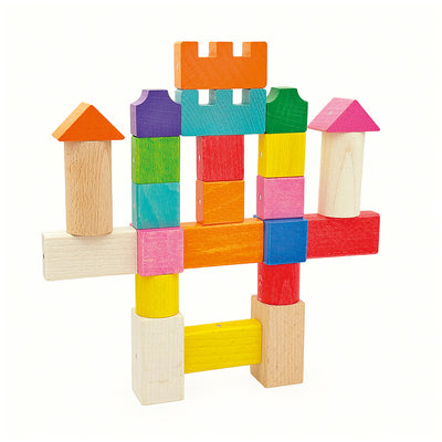 Kooglo magnetische Holzbausteine, 300 Teile in Holzkiste – Bild 9