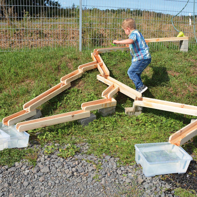 Wasserbahn aus Holz, 12-teilig – Bild 2
